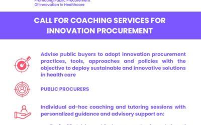 APPLY! – Health InnoFacilitator call for coaching session in innovation procurement